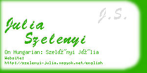 julia szelenyi business card